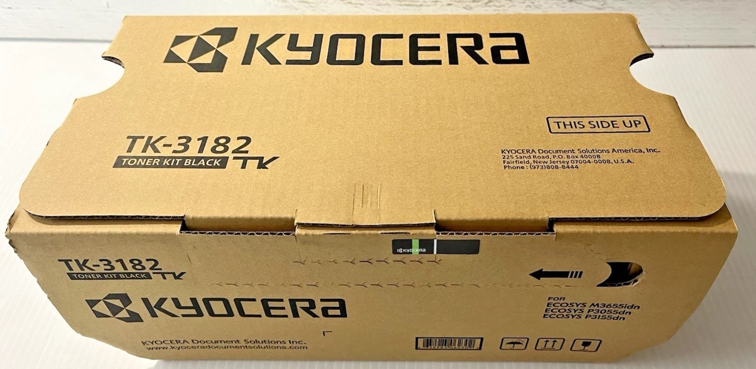 LOT of FOUR Kyocera TK-3182 Black High Yield Toner Kits Factory Seal NEW in Box