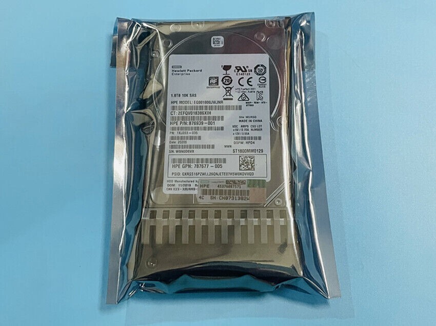Compatible NEW HPE J9F49A 787649-001 MSA 1.8TB 12G SAS 10K SFF 2.5IN 512E HDD