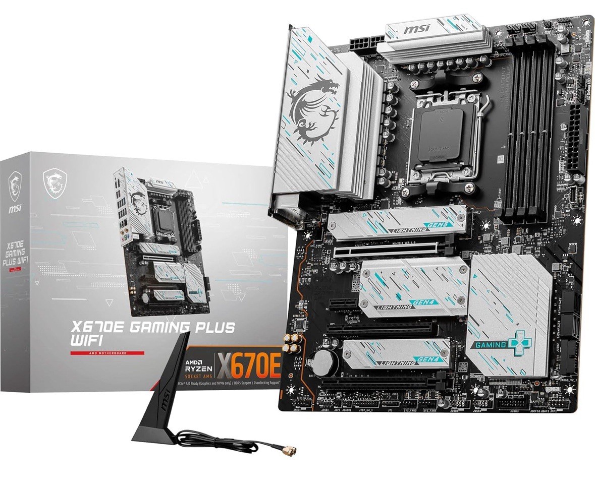 MSI X670E Gaming Plus Wifi Scheda madre AMD Socket AM5 (Ryzen Zen4) 7E16-003