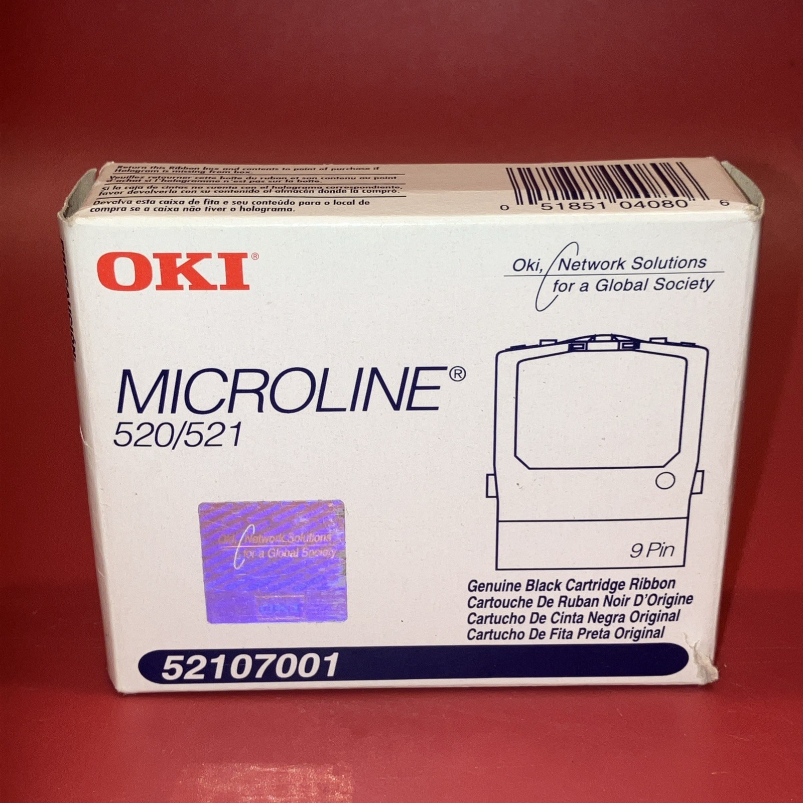 NEW Genuine OKI OKIDATA 52107001 MICROLINE 520/521 BLACK Cartridge Ribbon