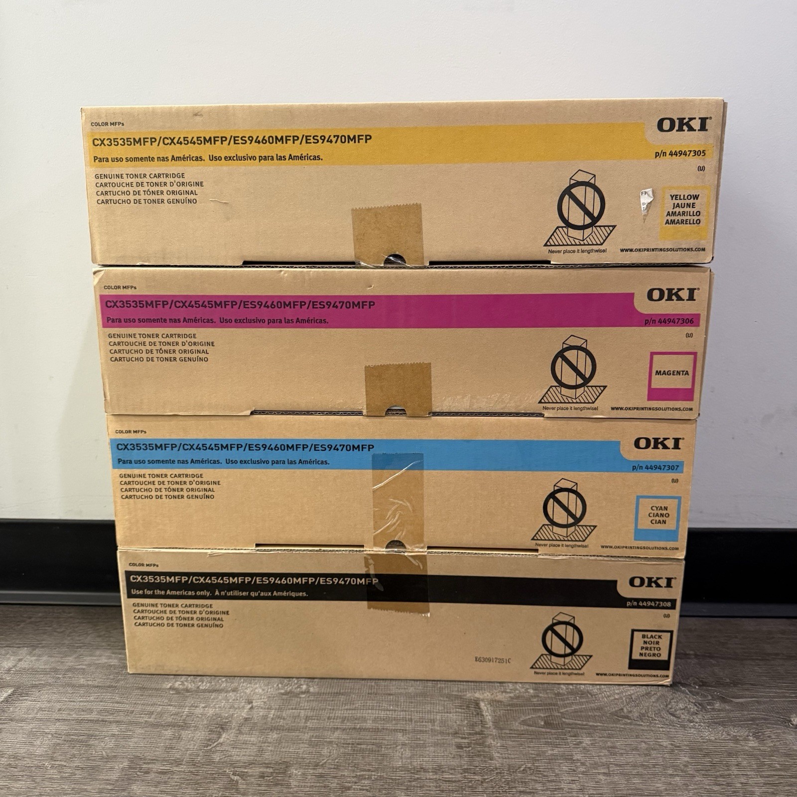 Oki 44947305 44947306 44947307 44947308 KYCM Set Toner Cartridge for CX3535MFP