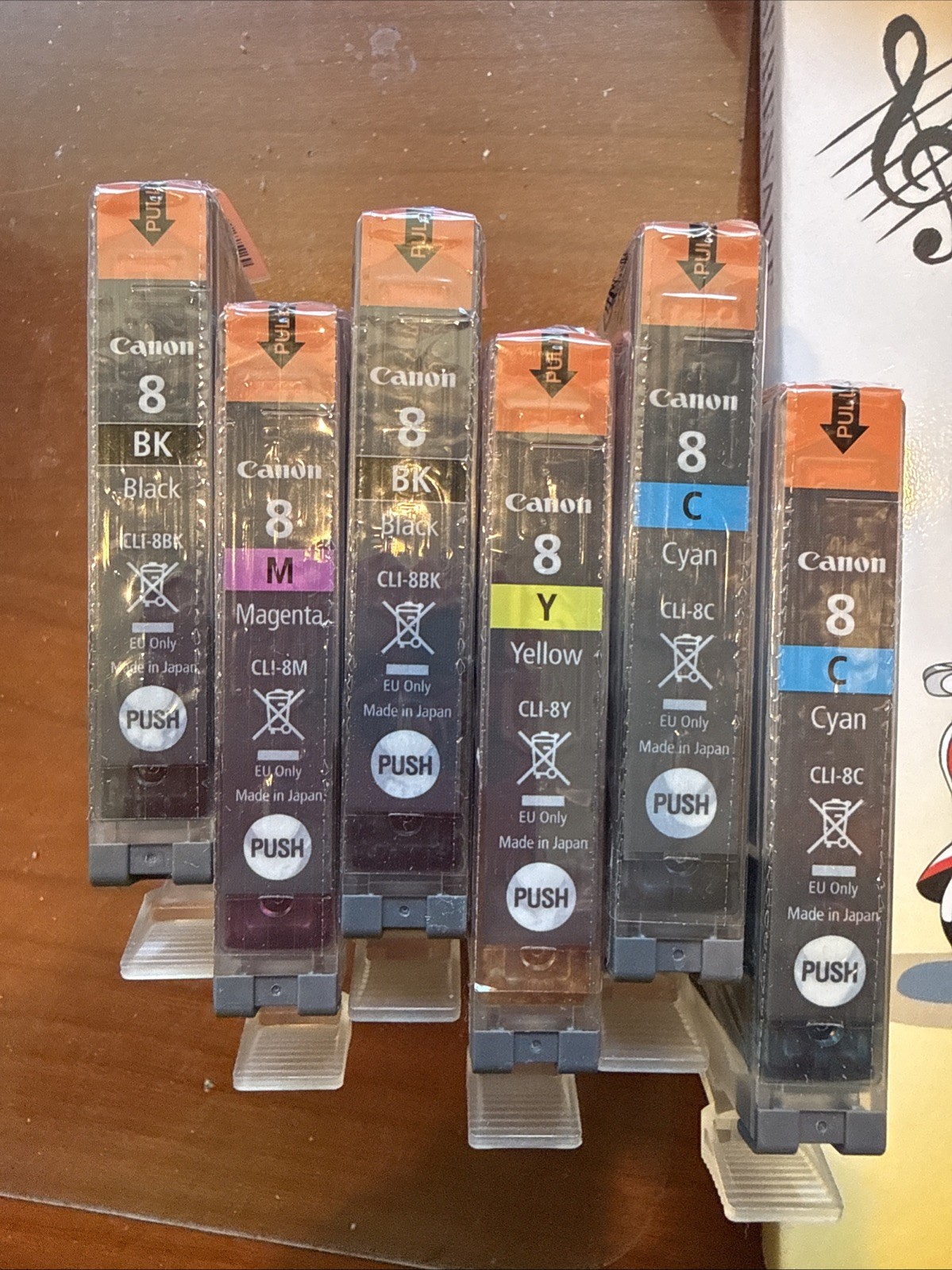 Genuine OEM Canon Ink CLI 8 Six (6) Set Pixma Chromalife 100 Sealed / No Box