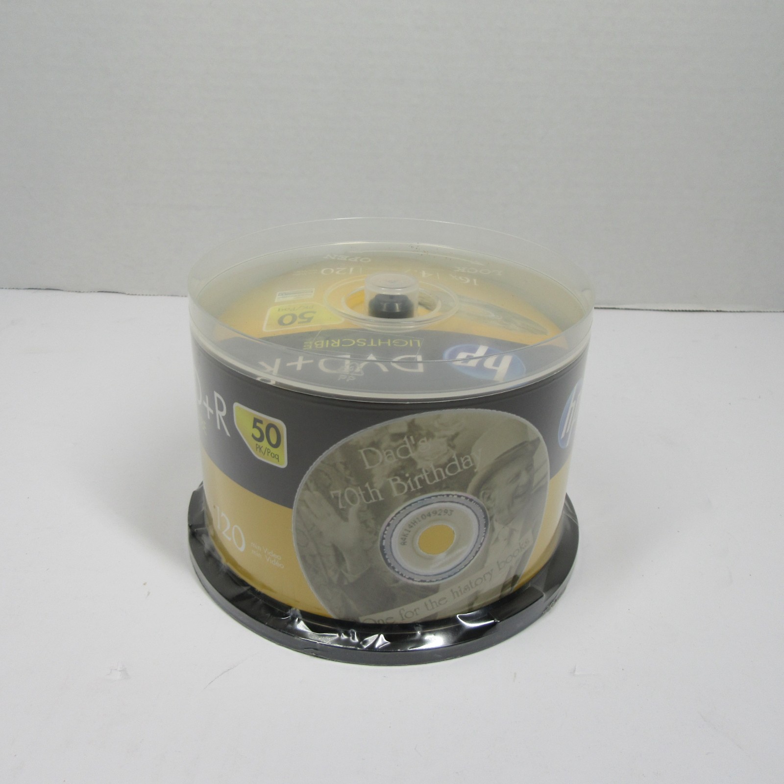 HP LightScribe DVD+R 50-Pack Spindle 16x 4.7GB Data 120 Min Video 