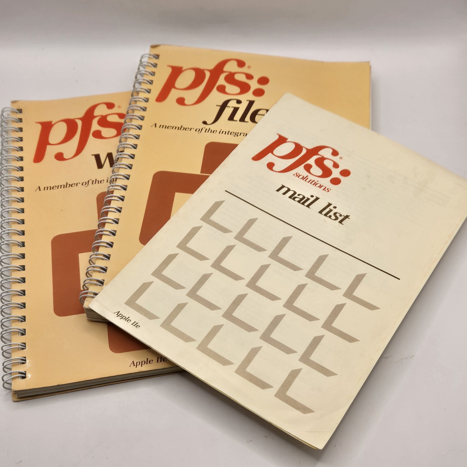 Vintage 1980s PFS: Write File Mail List For Apple IIc/IIe Manuals ONLY