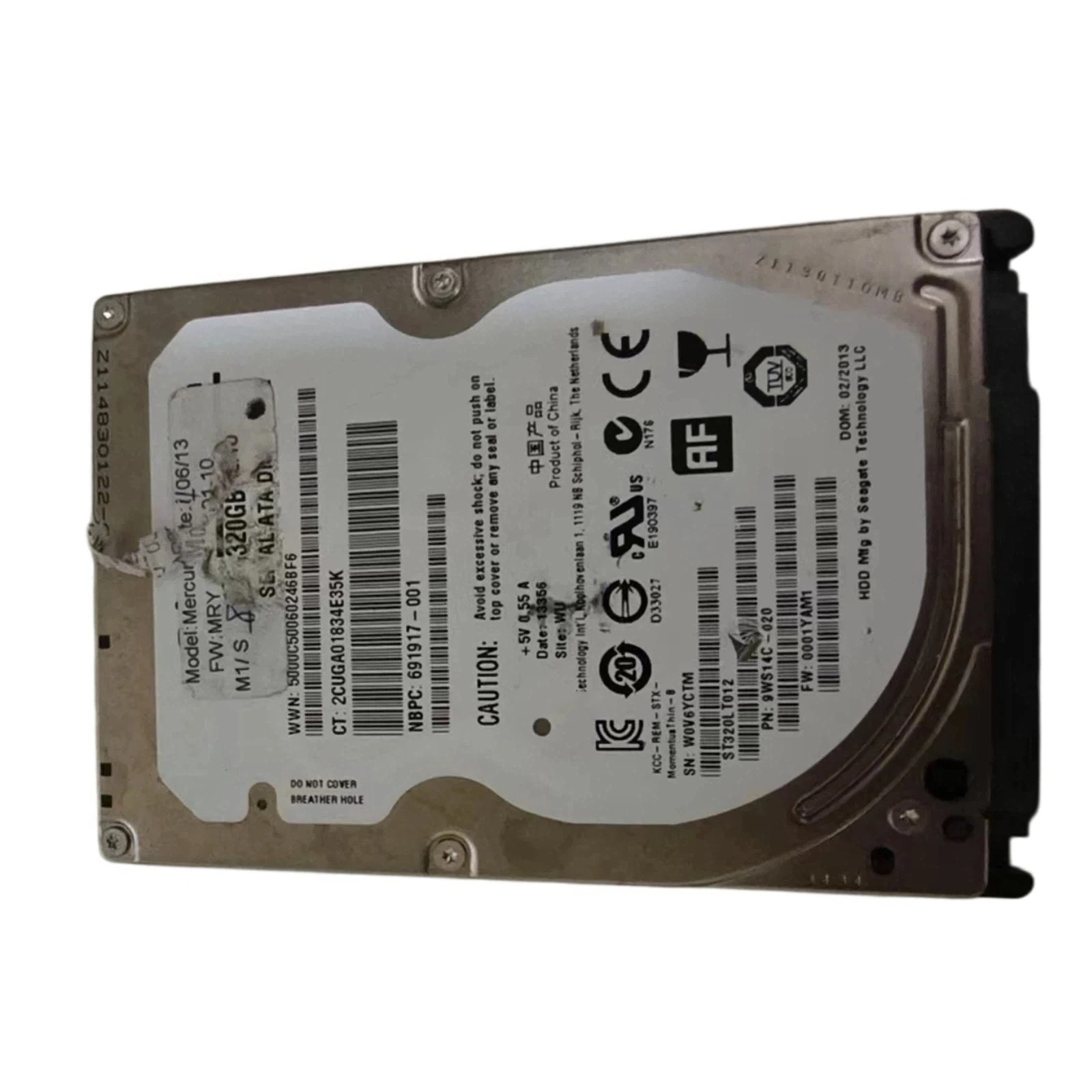 320GB Hard Disk Drive fits for Seagate 9ws14c-020 ST320LT012 F/W: 0001YAM1