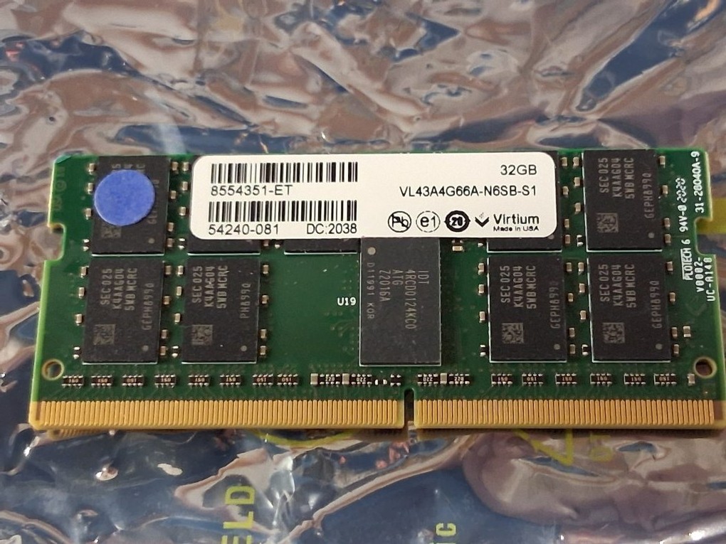 Virtium 32GB DDR4 RDIMM ECC Memory VL43AG66A-N6SB-S1