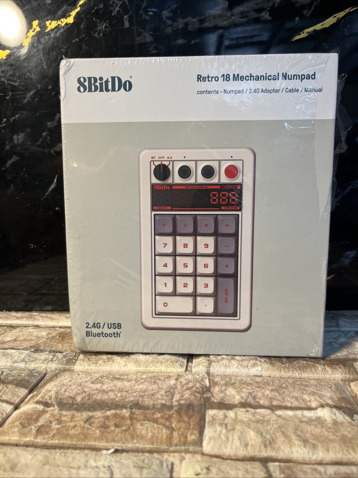 8BitDo Retro 18 Gray 2.4G Wireless Bluetooth Mechanical Numpad & Calculator