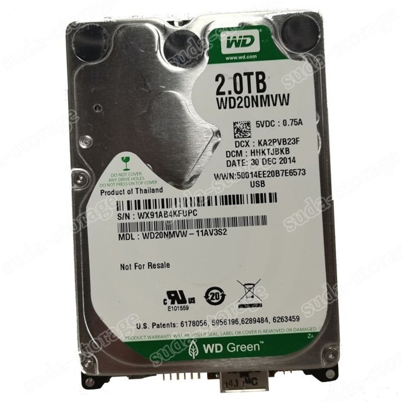1PCS Western Digital 2TB WD20NMVW-11AV3S2 USB 3.0 Portable External HDD Hard Dr