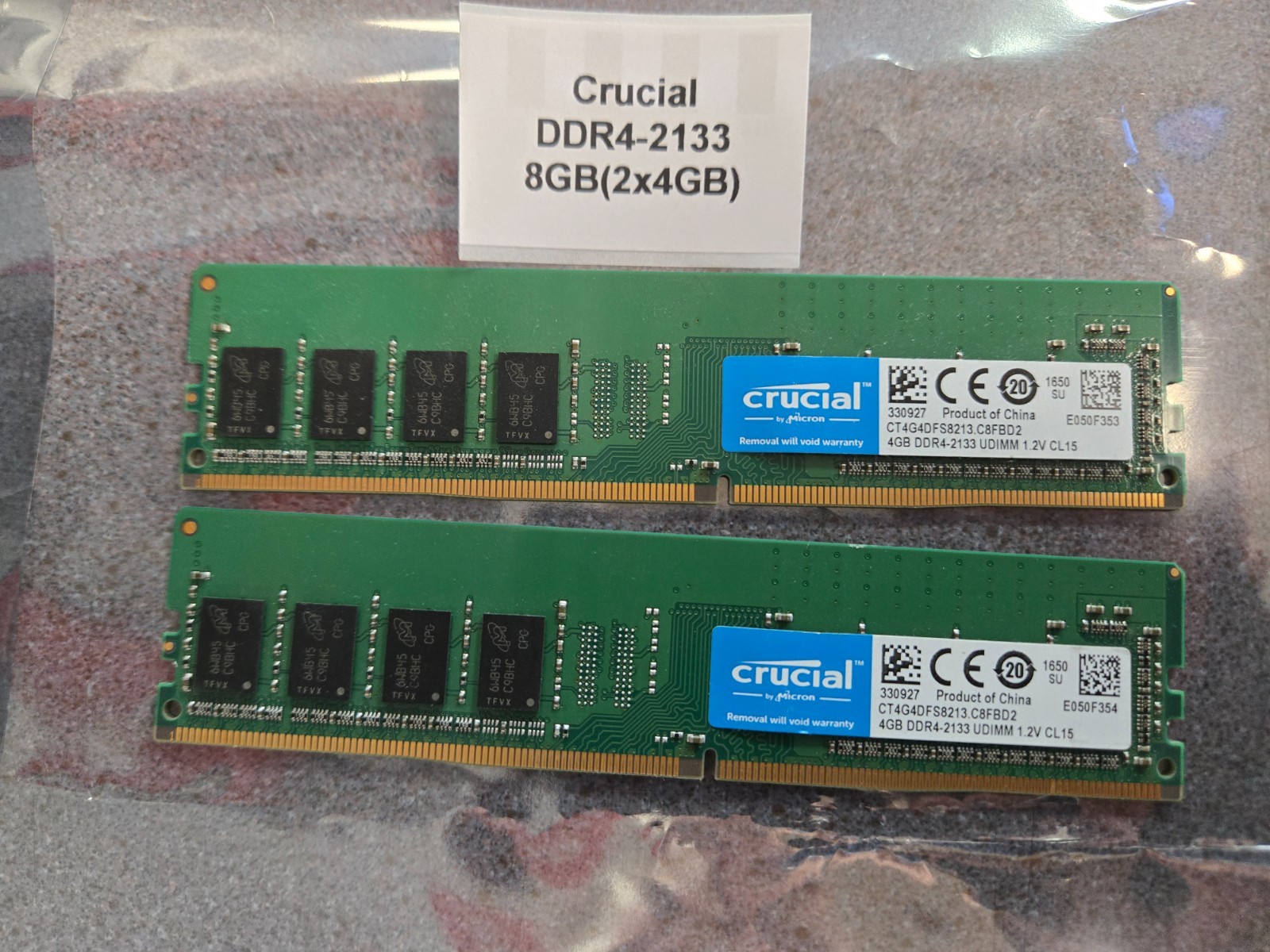Crucial 8GB (2x4gb) DDR4-2133 Desktop Memory
