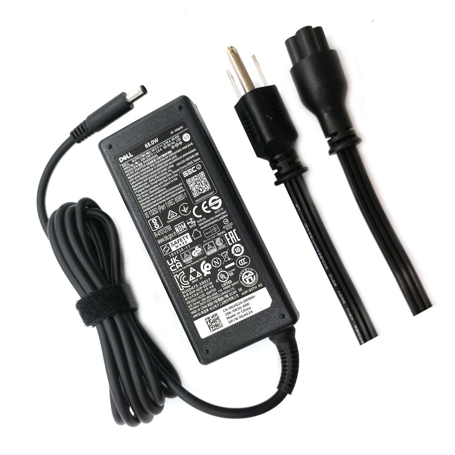 Genuine Dell 65W AC Adapter 19.5V 3.34A with 3FT Power Cord Round Tip