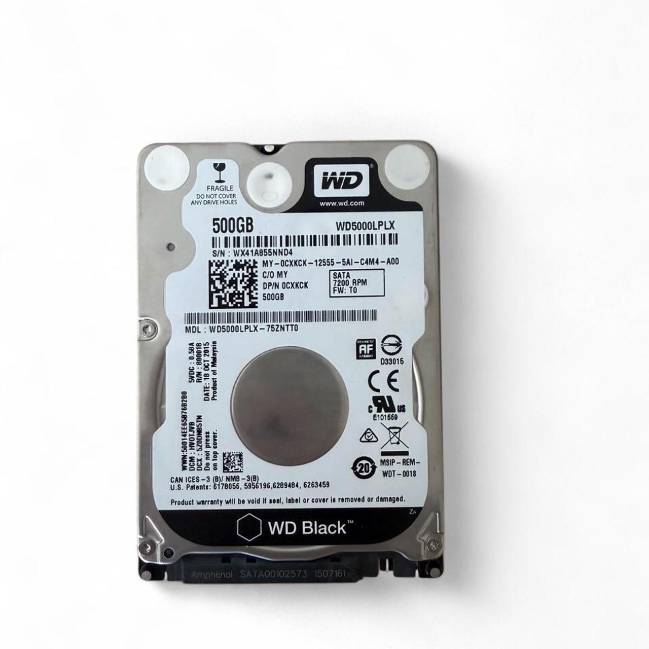 Western Digital WD Black 500GB 2.5" Internal Laptop Hard Drive - WD5000LPLX