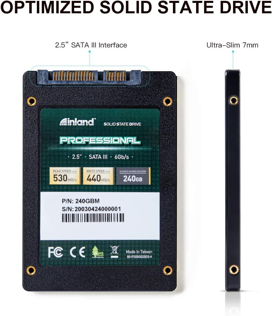 240 GB 2.5"  SSD Drive AND USB✅ W/ WIN 11  (PREINSTALLED) ✅ EASY HD REPLACEMENT