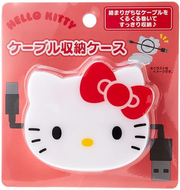Sanrio Sanrio Cable Storage Case Cable Holder Hello Kitty 6.3 x 7.5 cm  240141