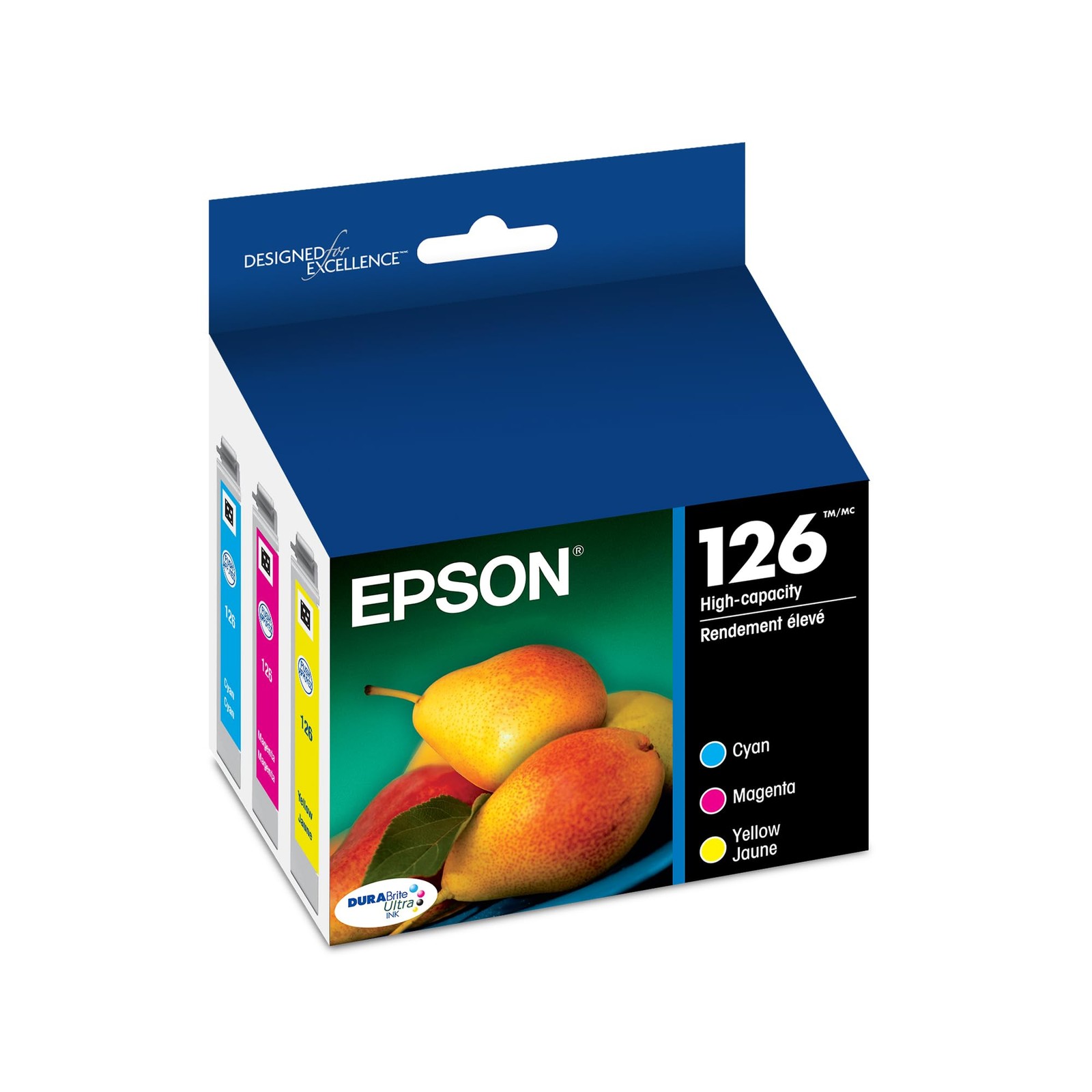 EPSON 126 DURABrite Ultra Ink Color Combo Pack For WF-3520, WF-3530, WF-3540,