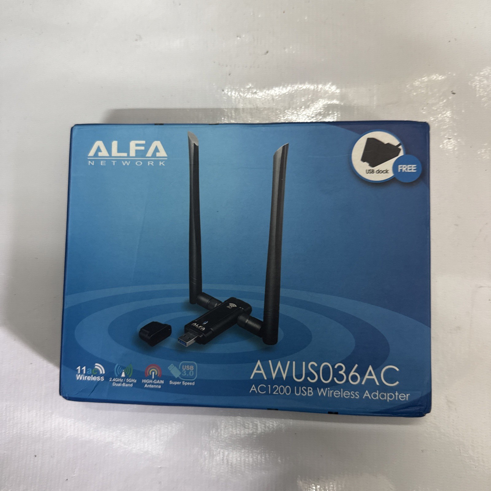Alfa AWUS036AC 802.11ac 867 Mbps Long Range WiFi USB Adapter DUAL BAND 2.4/5 GHz