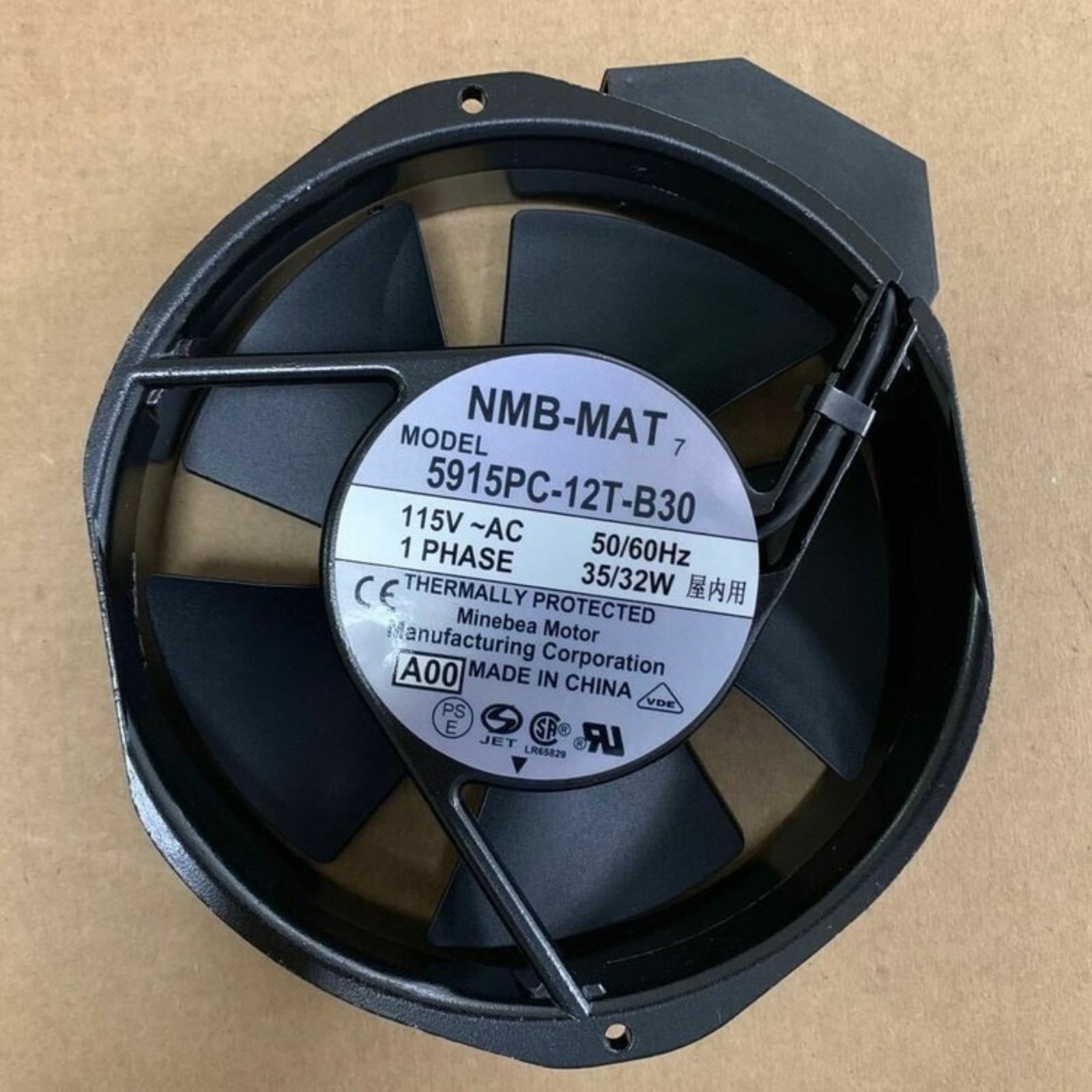 2pcs NMB-MAT 5915PC-12T-B30 MODEL Fan 115V AC 50/60Hz 1 Phase 35/32W