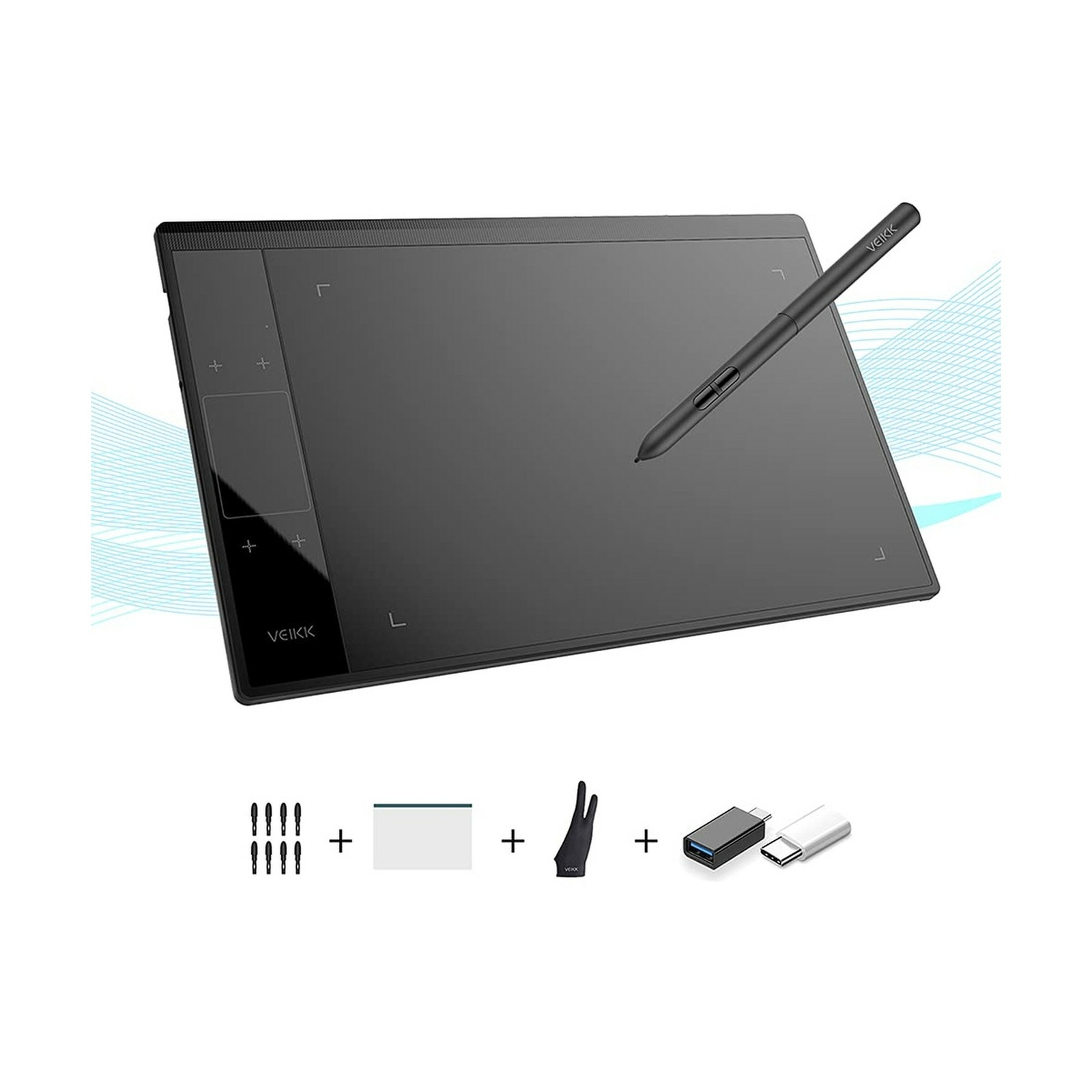 VEIKK A30 V2 Drawing Tablet 10x6 Inch Graphics Tablet with Battery-free pen a...
