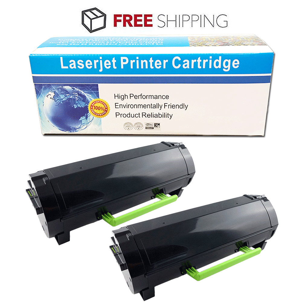 2 PACK 60F1000 BK Toner Compatible For Lexmark MX310dn MX410de MX510de US STOCK