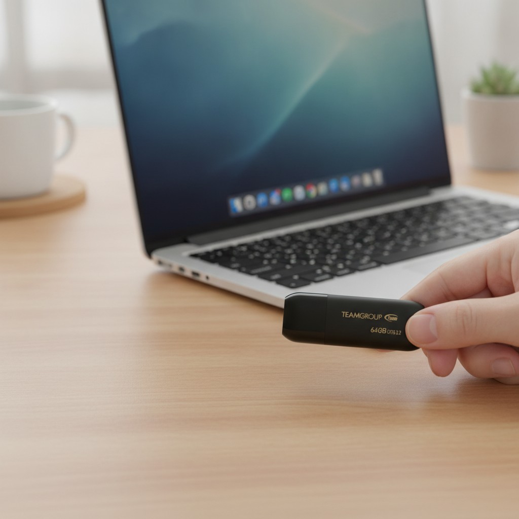 Compact 64GB USB 3.2 Thumb Drive, Read Speed 100MB/s - Perfect for Laptops
