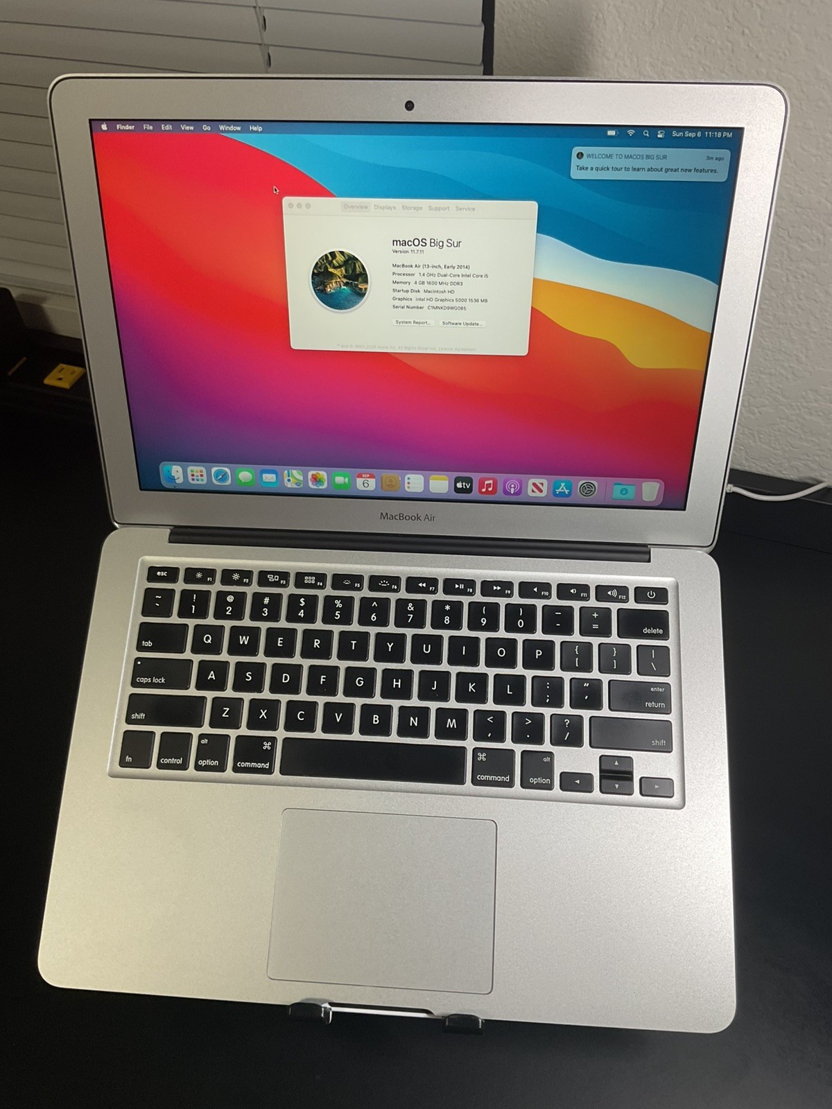 Apple MacBook Air 6,2 A1466 13” | Dual Core i5 | 4 GB RAM | 128 GB SSD | Big Sur