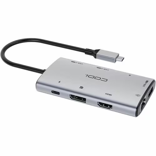 CODi HB007-1 7-in-1 USB-C Multi-Port Hub Dual 4K HDMI DisplayPort 100W PD