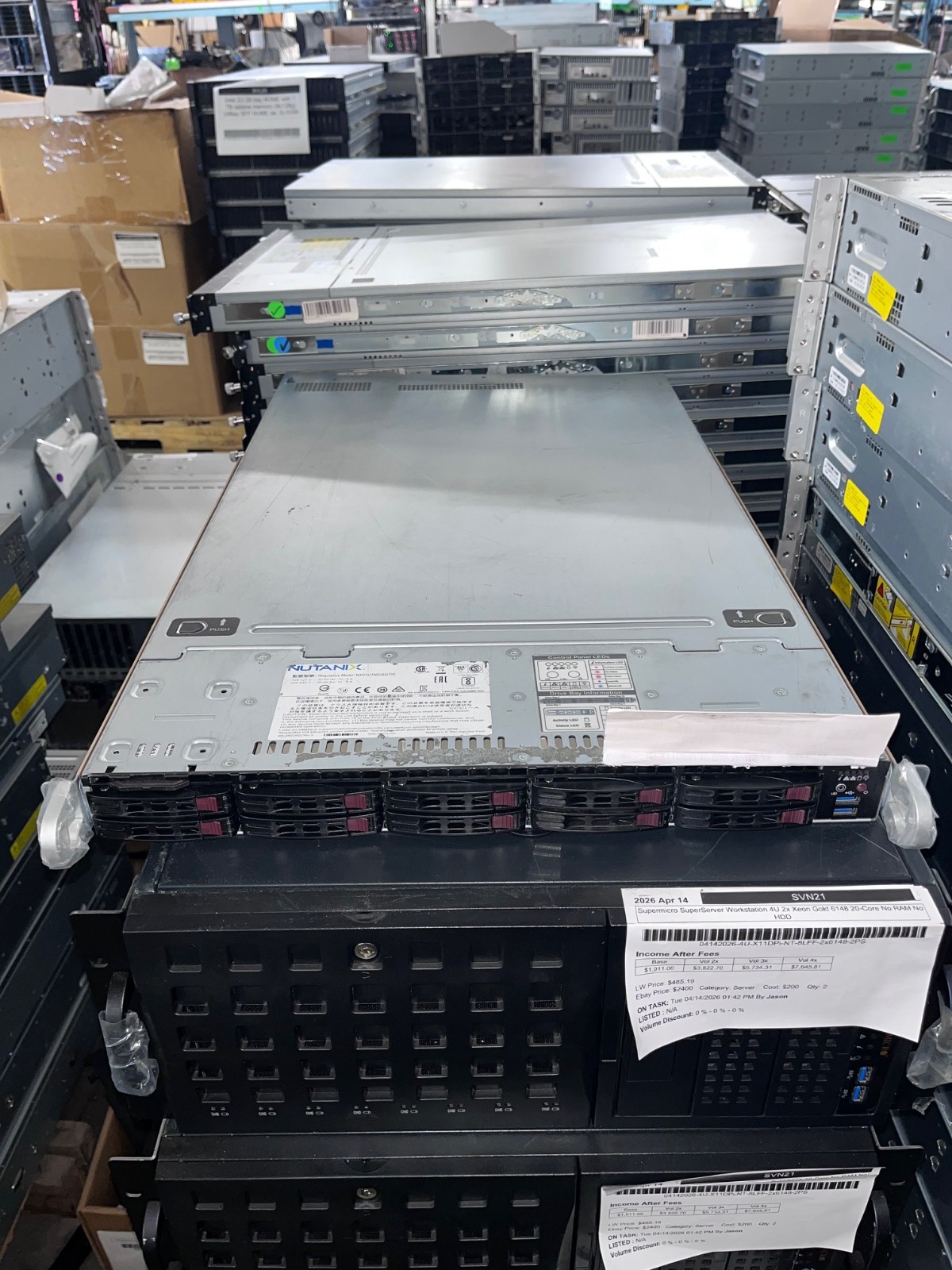 Supermicro 1U 10x U.2 NVME Flash Storage Server 2x Xeon 6130 64GB DDR4 X11DPU