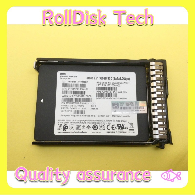 NEW HPE/Samsung 2.5" 960GB SATA 6G G10 Server SSD Replace P04476-B21 P05313-001
