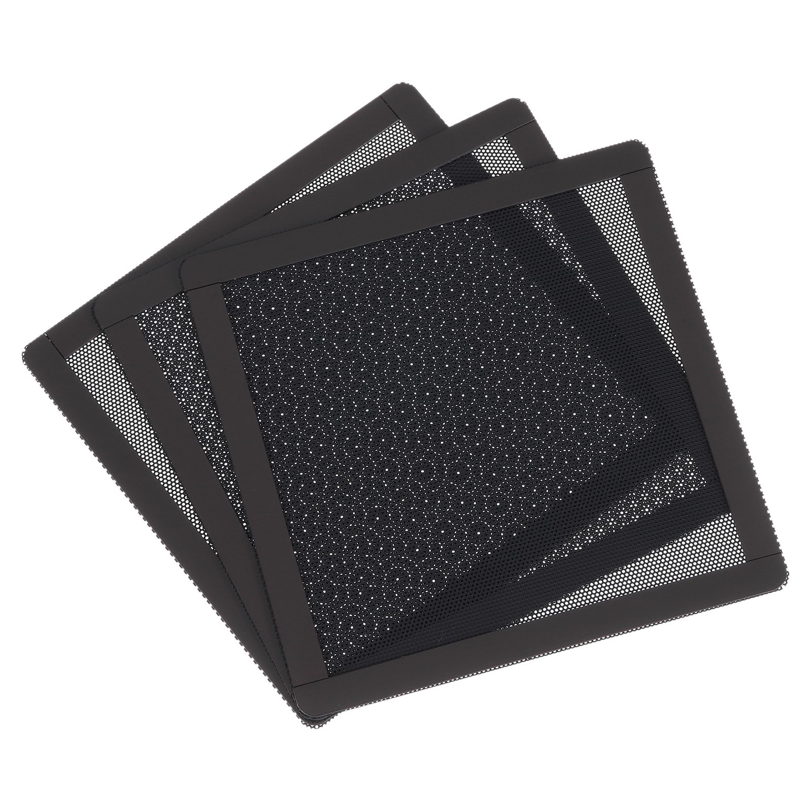3PCS PC Dust Filter 140x140mm Magnetic Frame PVC Computer Cooler Mesh Black