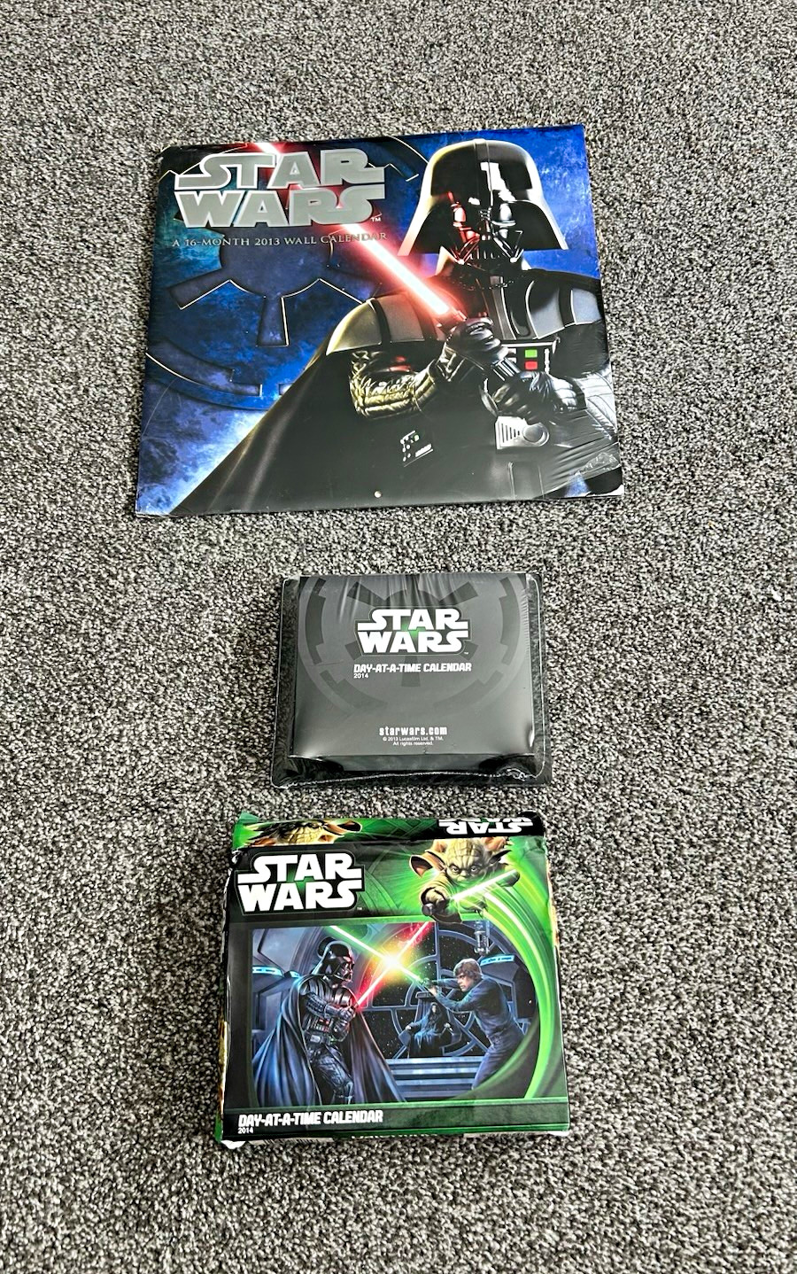 Star Wars 2013 Wall Calendar + 2014 Day-at-a-Time Calendar w/ Free Poster