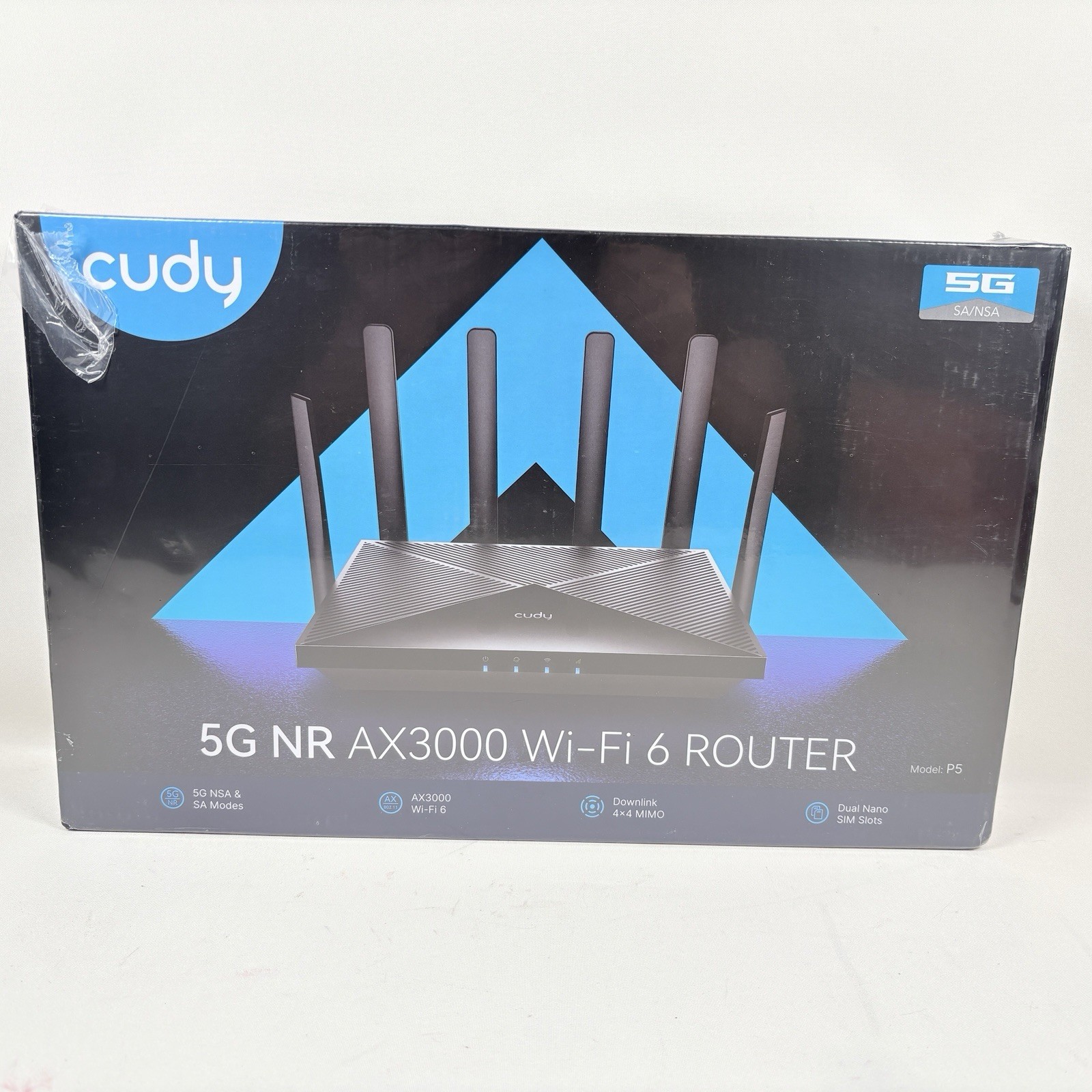 Cudy 5G NR SA NSA AX3000 WiFi 6 CPE Router Dual SIM NAT Cell NU-MIMO VPN DDNS