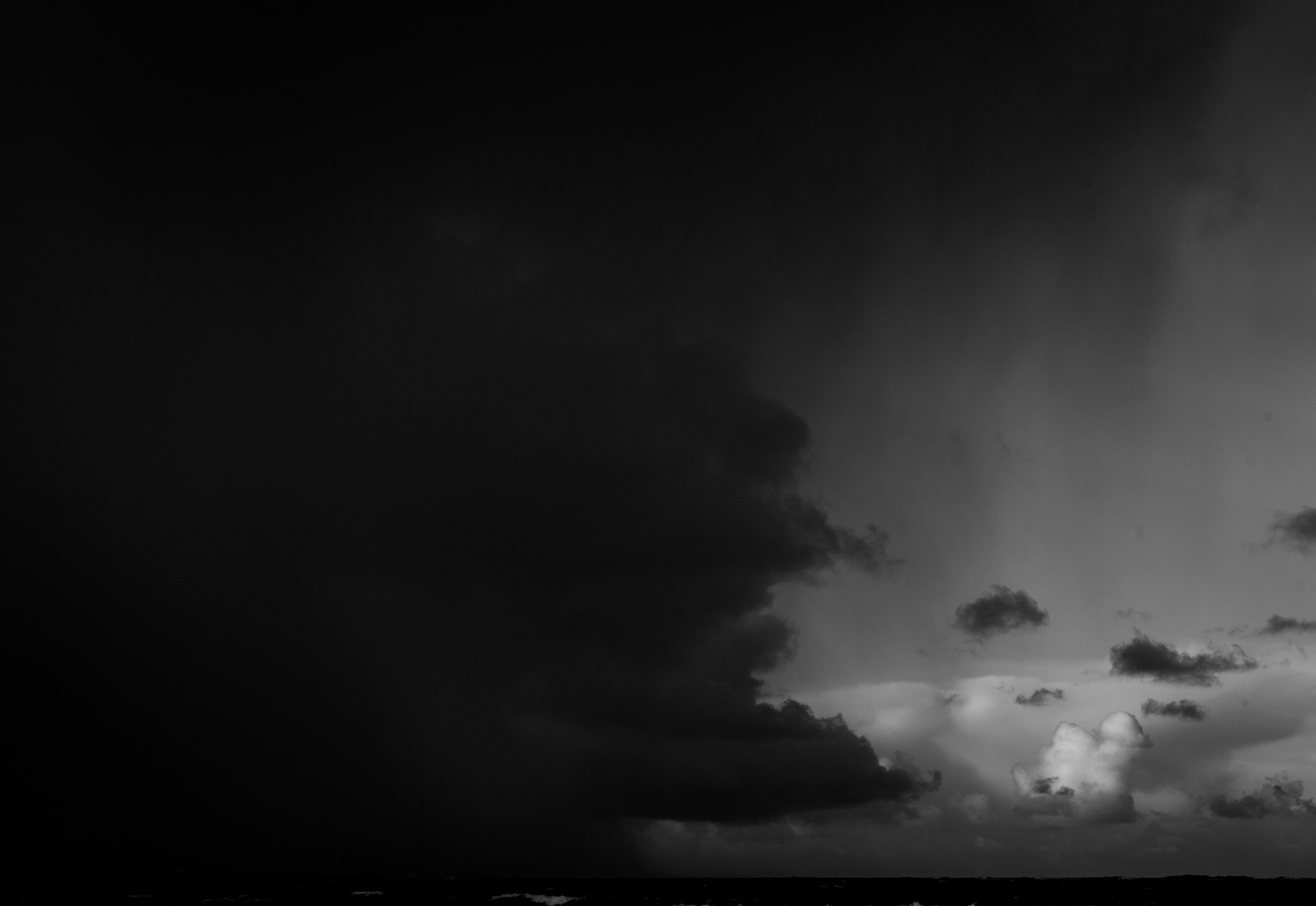 Landscape dark gloomy nature clouds minimalism simple Custom Gaming Mat Desk