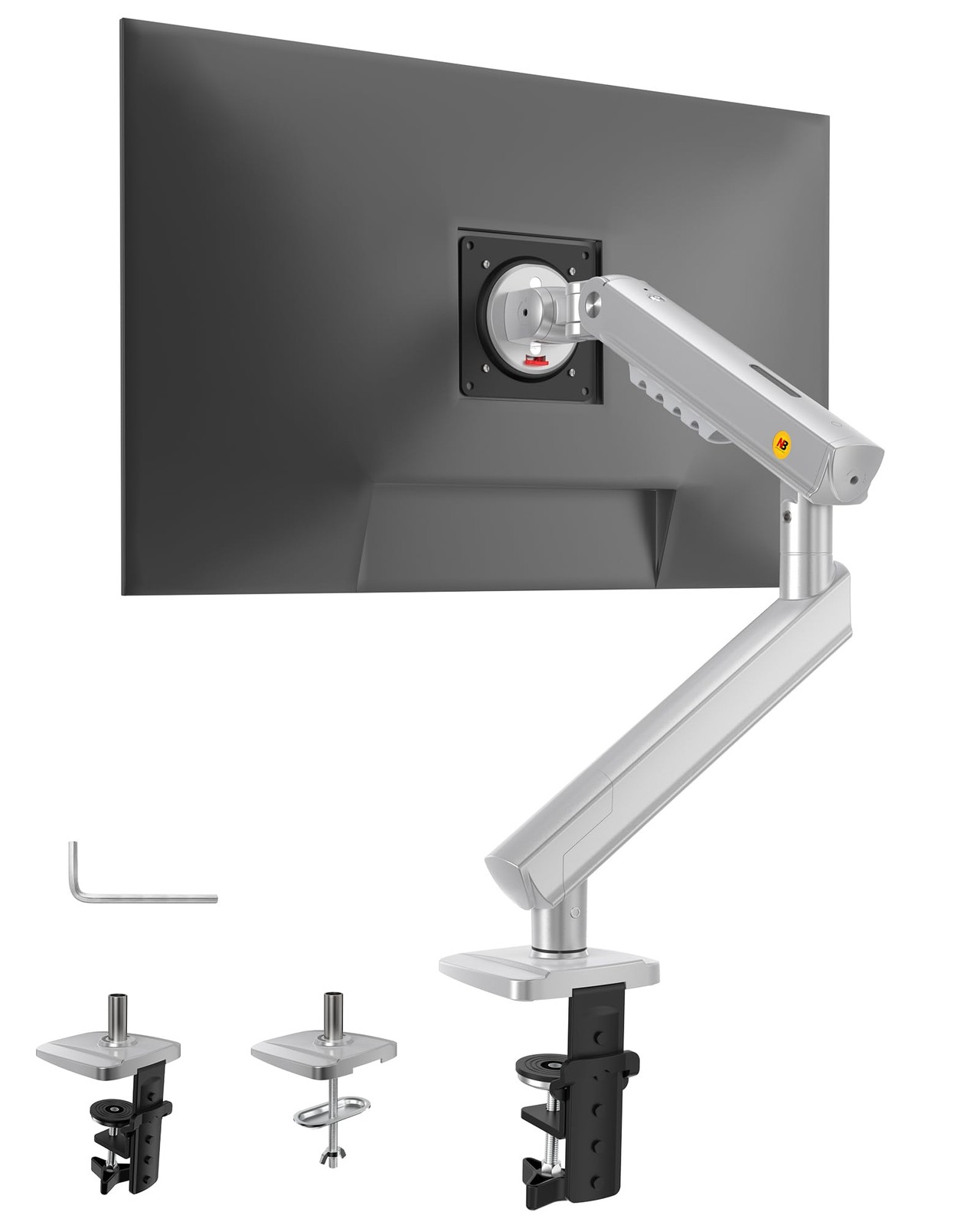 Silver NB ModelA5 Single Monitor Mount Stand Up To 32 Inch VESA 75/100 mm