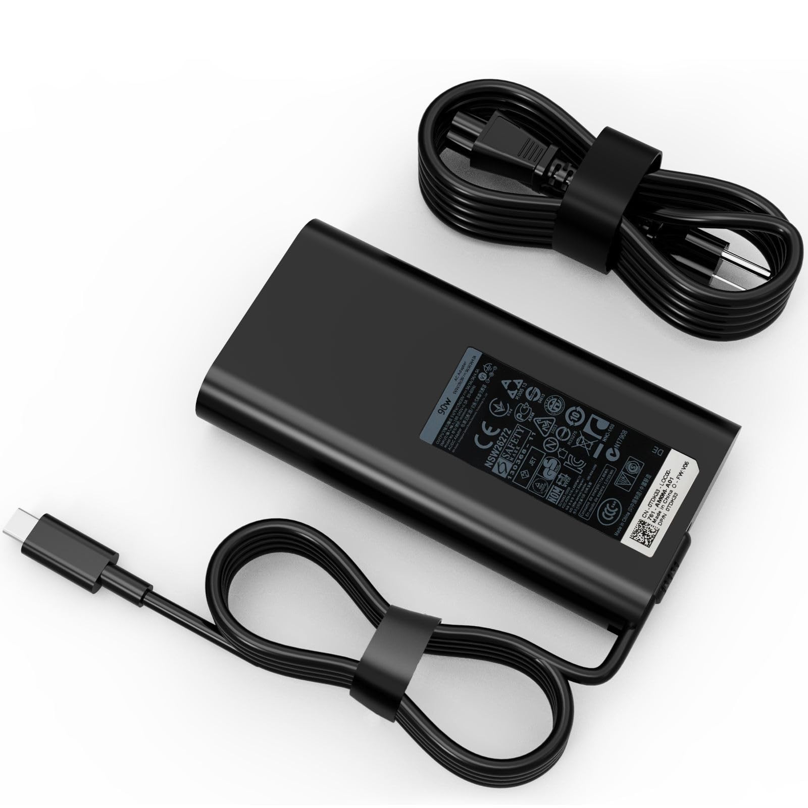 90W USB-C Laptop Charger for Dell Latitude 3400 3500 5289 5300 2-in-1 Models
