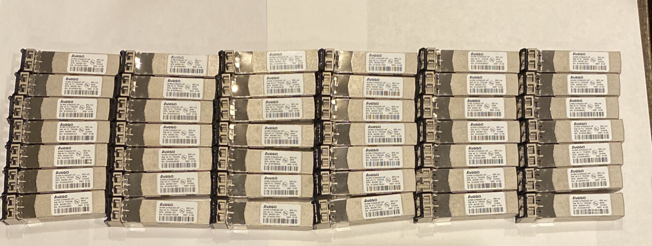 LOT OF 42 Avago AFBR-57R6AEZ-HP 4GB 850nm SFP+ SFP Fiber Transceiver Module