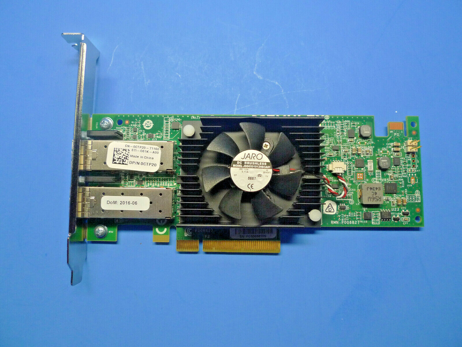 Emulex 10GB Dual-Port SFP+ PCI-E P008827-23E Network Adapter Dell CTP20