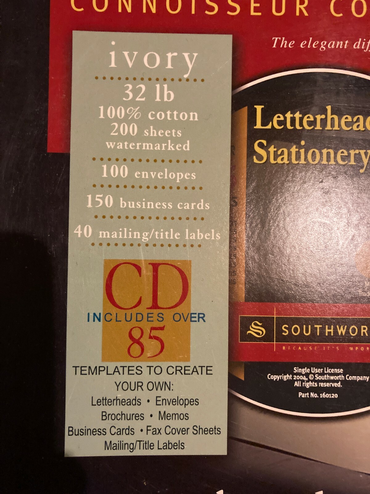 New Southworth Letterhead Stationary Suite Connoisseur collection 