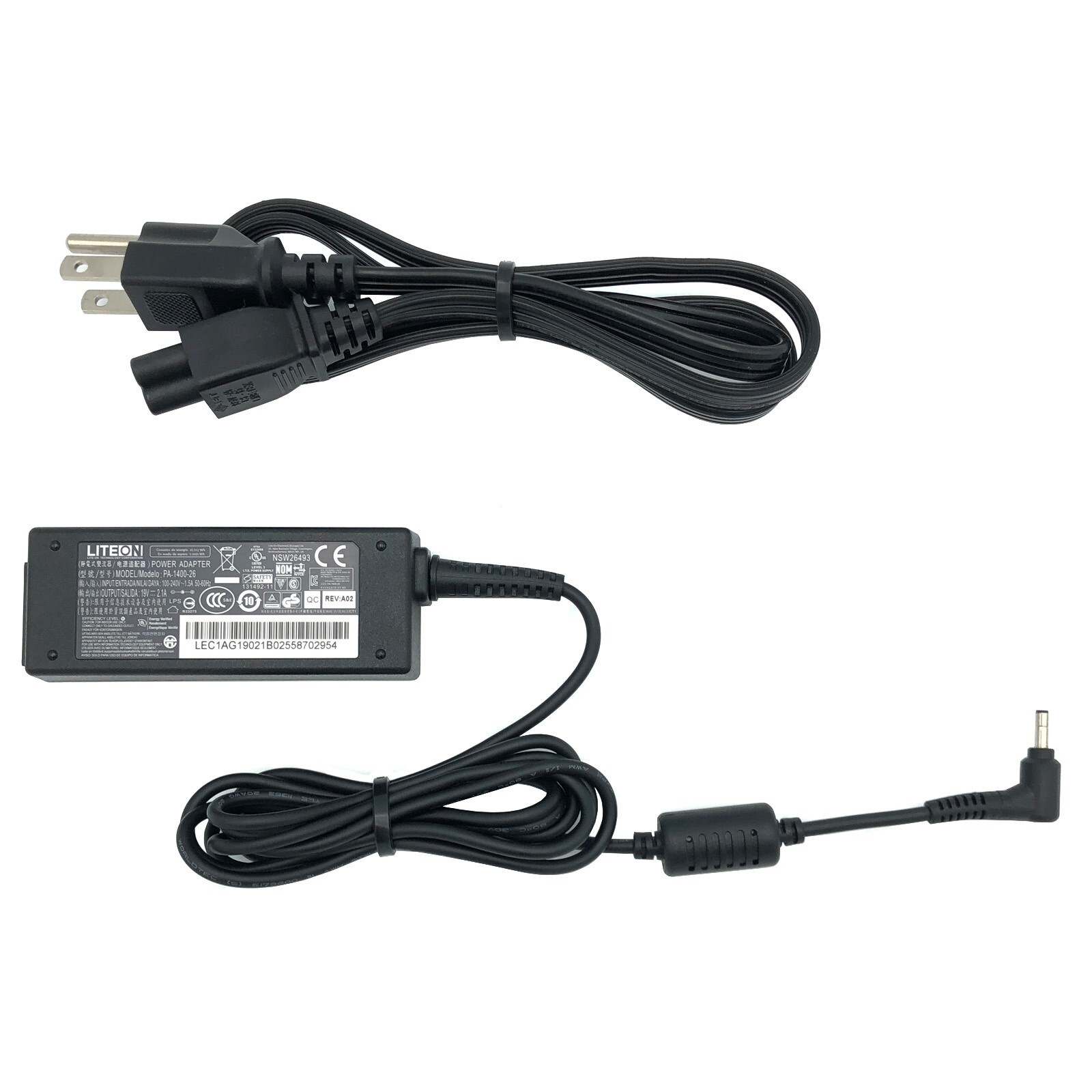 Original LiteOn 19V AC Power Adapter Charger for Samsung Series 5 Notebooks OEM