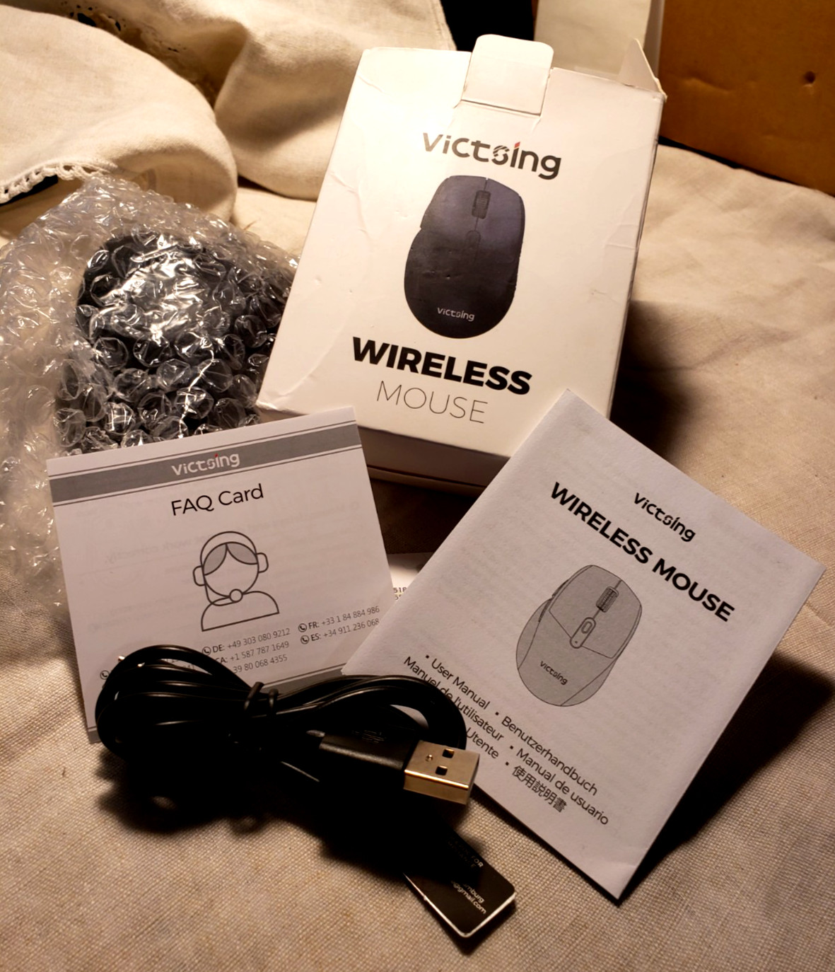 Victsing PC262A Wireless Rechargeable USB Optical Mouse no Receiver