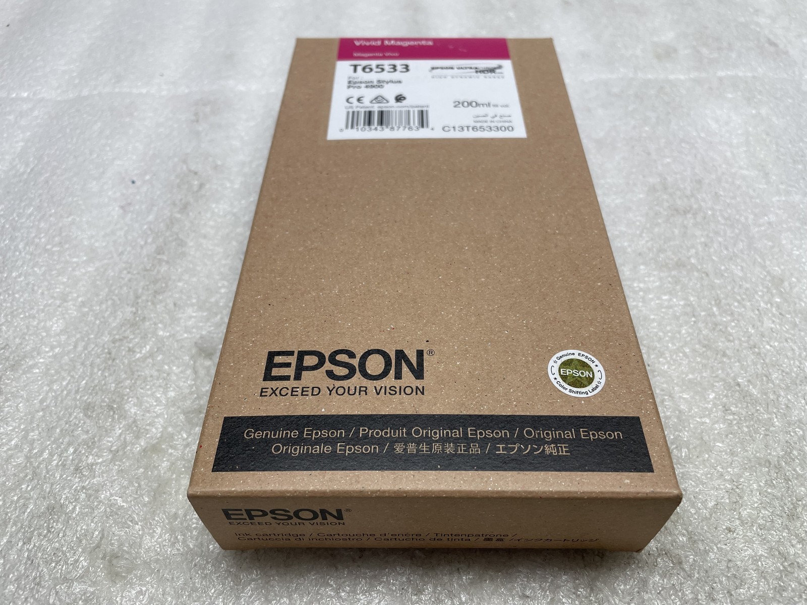 Epson T6533 T6533 Vivid Magenta Pigment Ink Cartridge EXPIRED: 12/06/2020