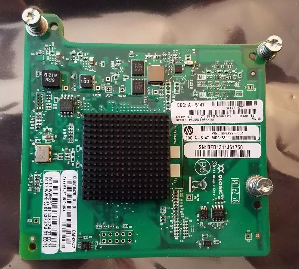 HP QMH2572 Qlogic 8GB FC HBA HP G8 656452-001 659822-001 651281-B21