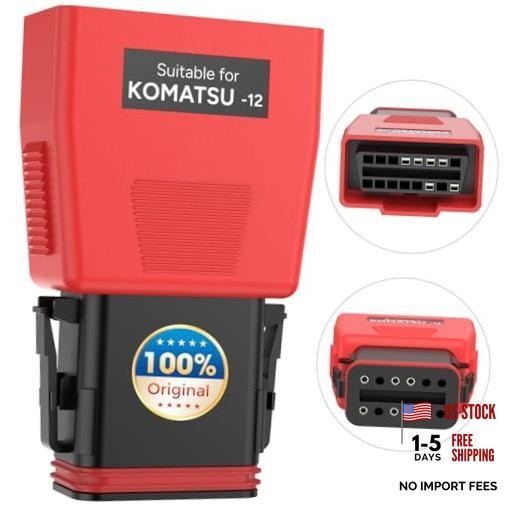 Original MaxiSYS CV Komatsu 12-PIN Adapter, 12 Pins to OBD2 16 Pins Off