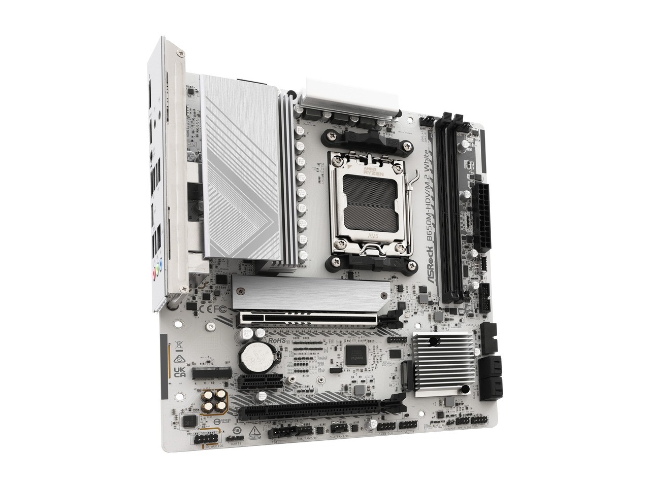 ASRock B650M-HDV/M.2 White AM5 AMD B650 Micro ATX Motherboard
