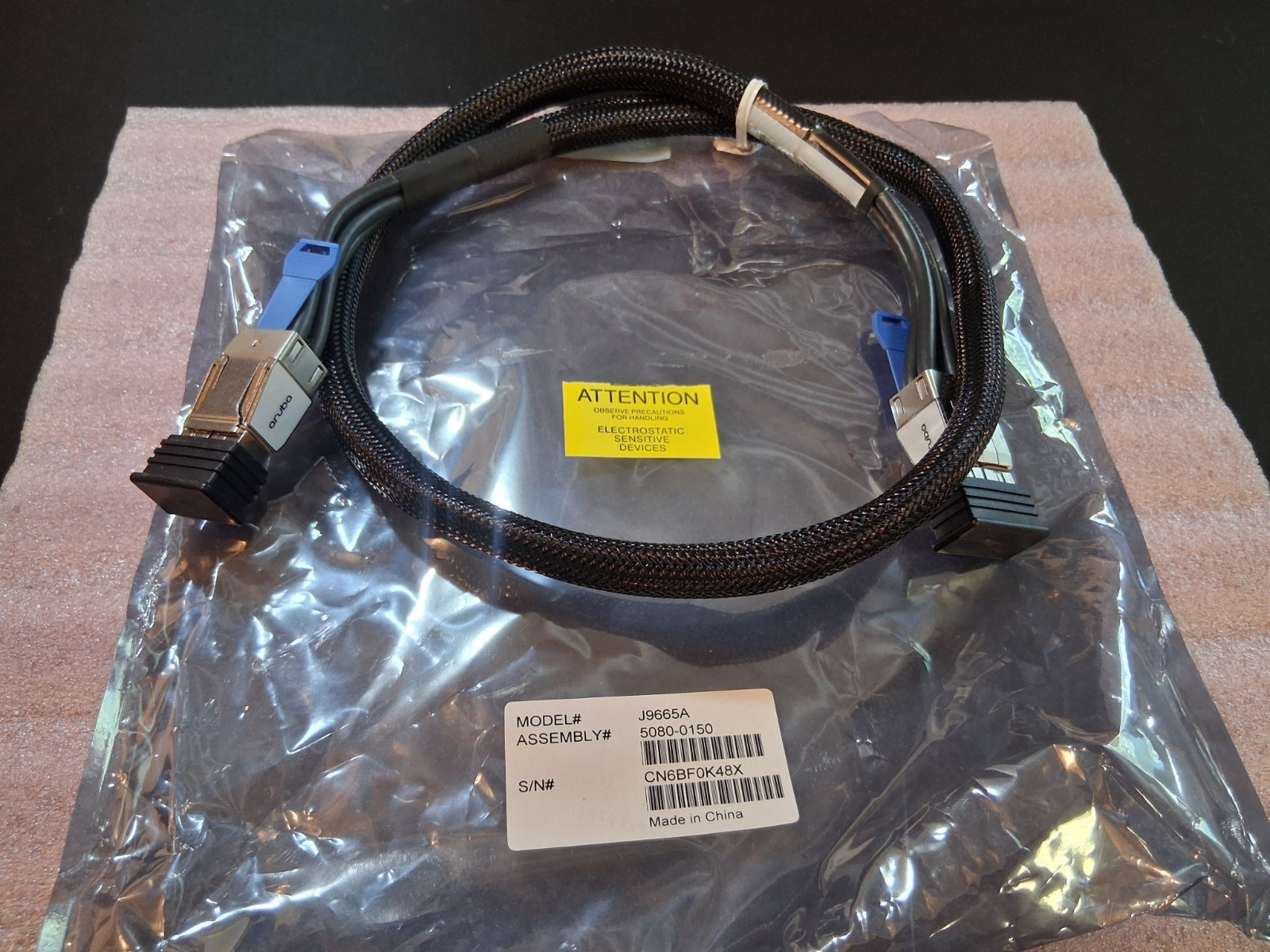 Aruba J9665A 3800 / 3810M 1m Stacking Cable 5080-0150