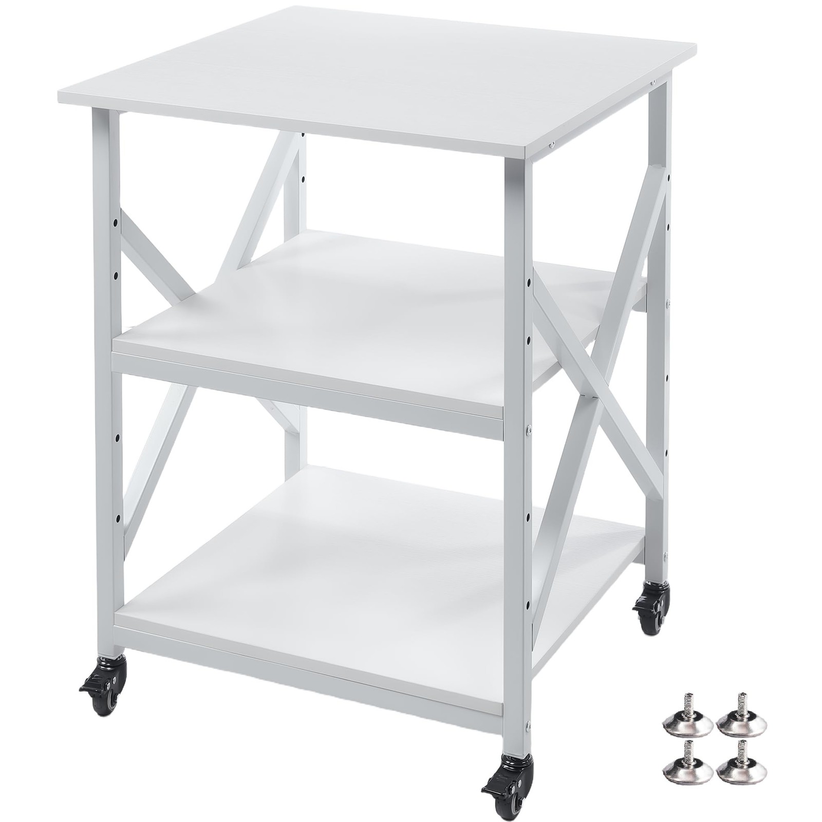 3D Printer Stand 23.6"x23.6" with Height Adjustable Storage Shelf