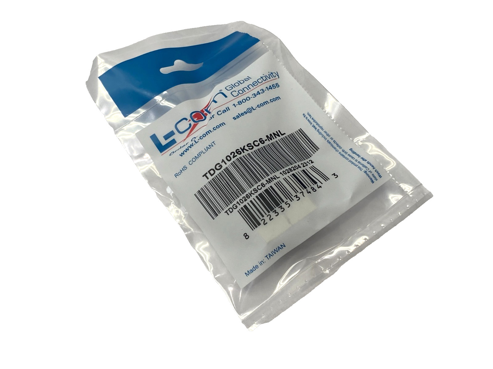 L-Com TDG1026KSC6-MNL Cat6 Mini Coupler Shielded RJ45 8x8 In-line Feed-Thru