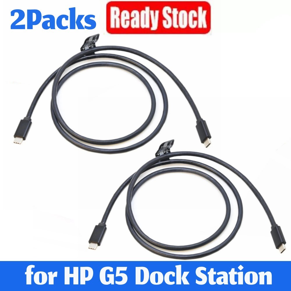 2pc Original USB-C to USB-C Cable L65253-001 100W 20Gbps For HP G5 Dock Sation