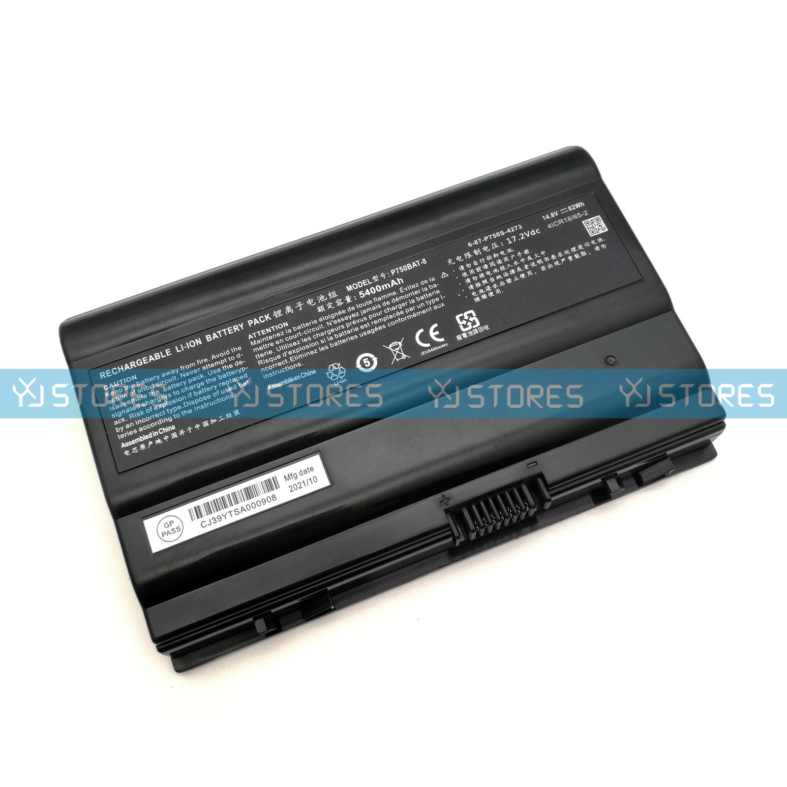 Genuine P750BAT-8 Battery for Clevo P750ZM P775DM P775TM1 P751DM P751ZM P771ZM 
