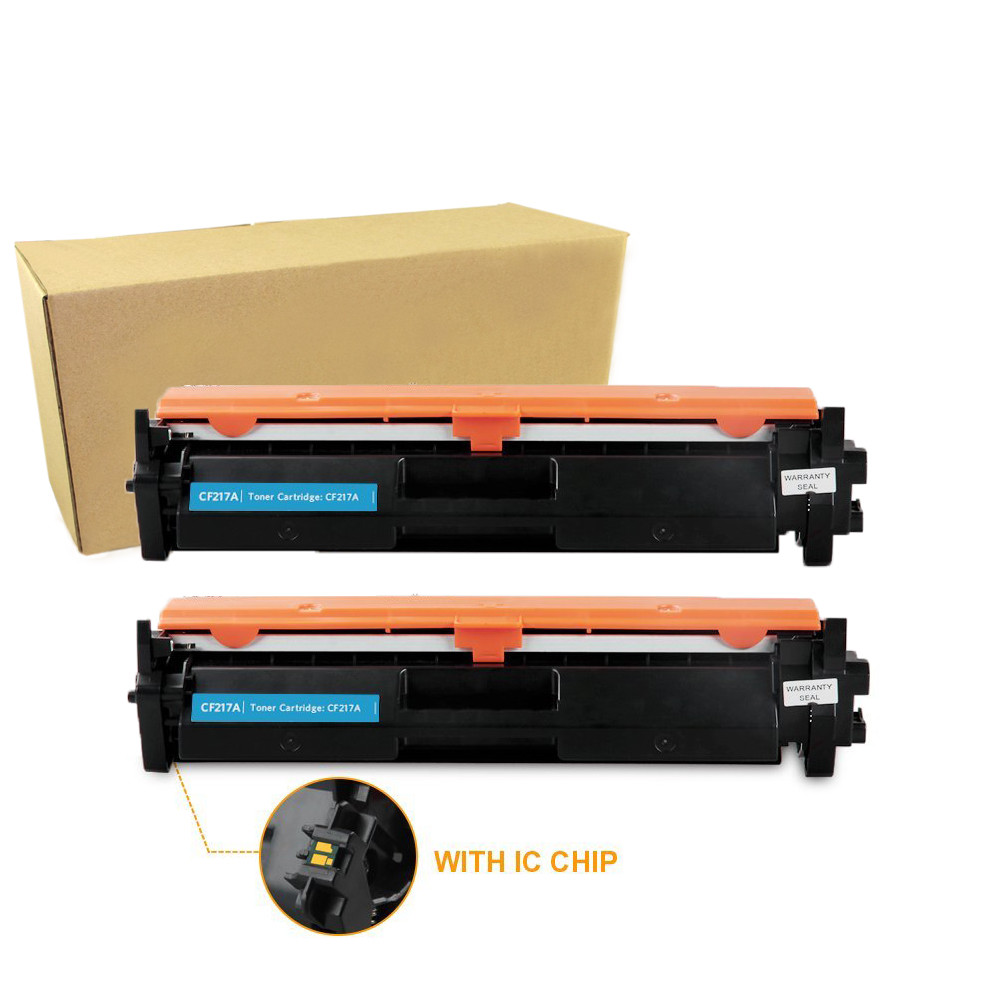 2PK CF217A 17A Toner Cartridge with Chip For HP LaserJet M102 M130fn M130fw M104