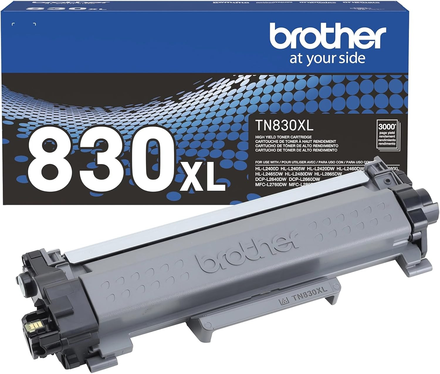 Brother TN830XL Toner Cartridge, Black High Yield