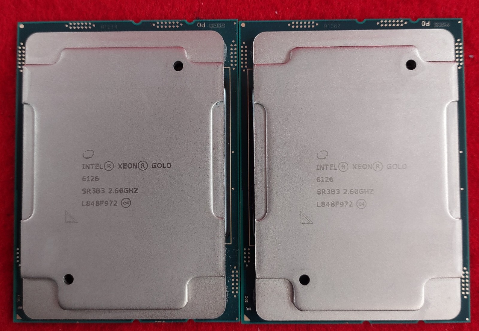 LOT OF 2 Xeon Gold 6126 2.60GHz 19.25MB LGA3647 12-Core CPU Processor SR3B3